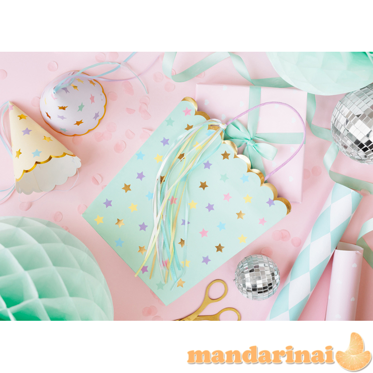 Party hats Stars, mix, 14.5cm (1 pkt / 6 pc.)