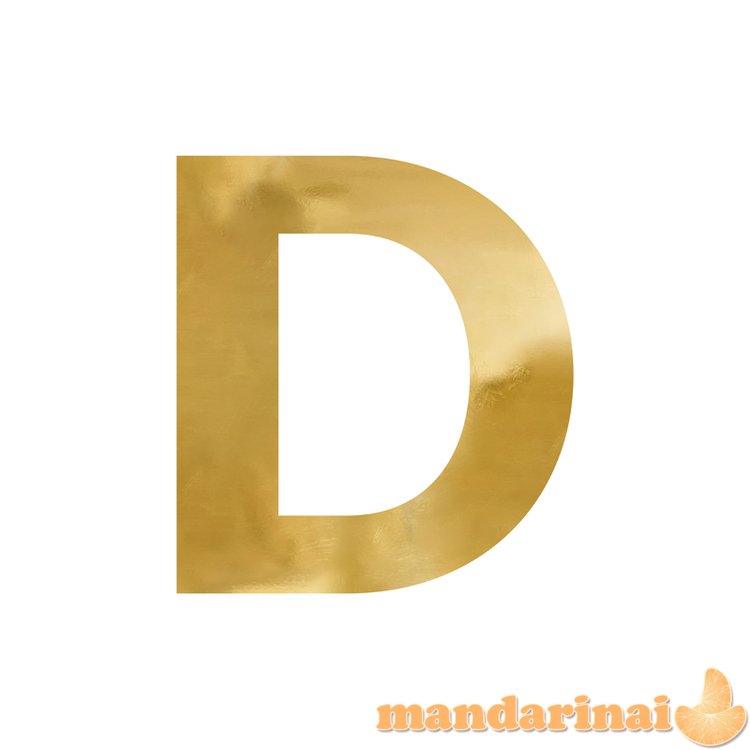 Mirror letter   D  , gold, 55x60 cm