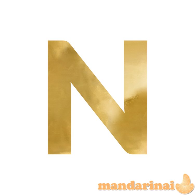Mirror letter   N  , gold, 53x60 cm