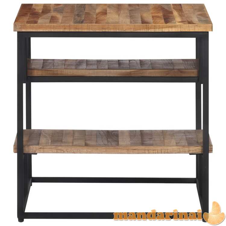 Šoninis staliukas, 50x50x50cm, perdirbta tikmedžio mediena