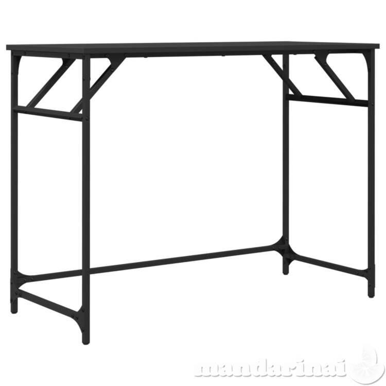 Rašomasis stalas, juodas, 100x45x76cm, mediena ir plienas