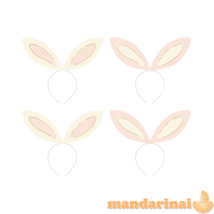 Headbands Bunny ears, 12.5x29 cm, mix (1 pkt / 4 pc.)