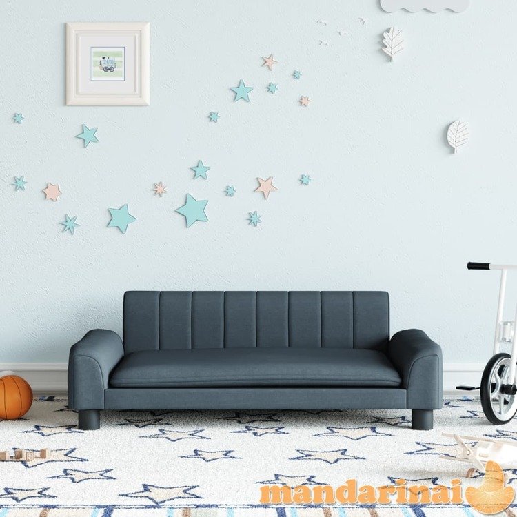 Vaikiška sofa, tamsiai pilkos spalvos, 90x53x30cm, audinys