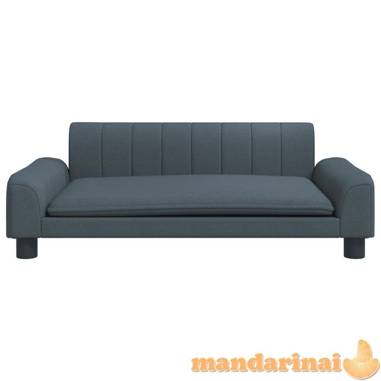 Vaikiška sofa, tamsiai pilkos spalvos, 90x53x30cm, audinys