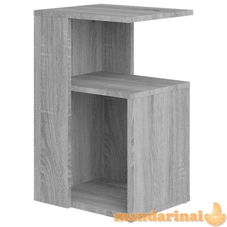 Šoninis staliukas, pilkas ąžuolo, 36x30x56cm, apdirbta mediena