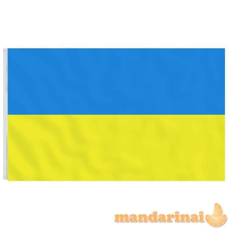 Ukrainos vėliava su žalvarinėmis įvorėmis, 90x150cm