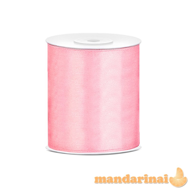 Satin Ribbon, light pink, 100mm/25m (1 pc. / 25 lm)