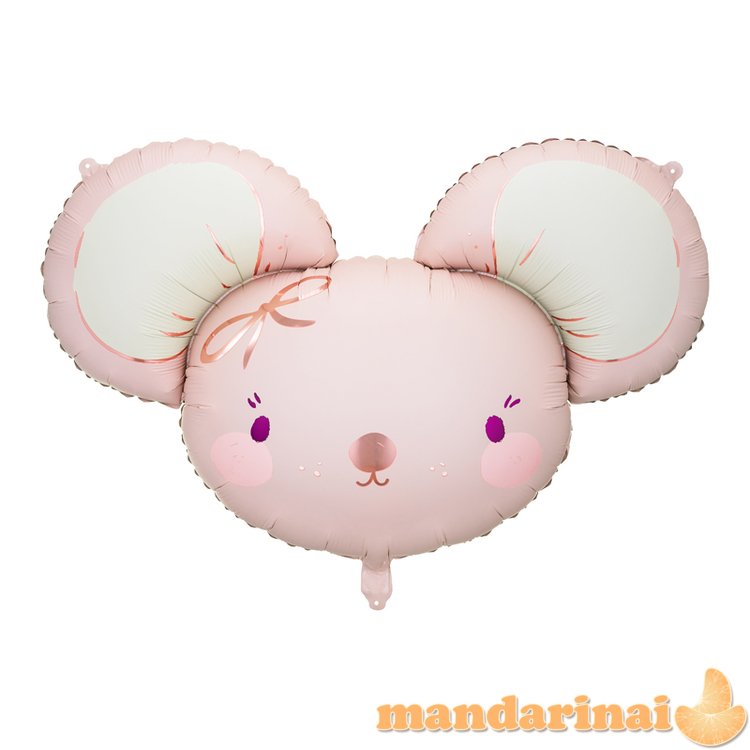 Foil balloon Mouse, 96x64 cm, light pink