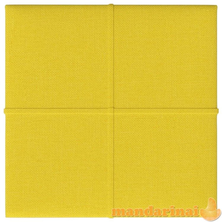 Sienų plokštės, 12vnt., šviesiai geltonos, 30x30 cm 1,08 m²