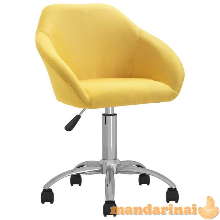 Pasukamos valgomojo kėdės, 2vnt., geltonos spalvos, audinys