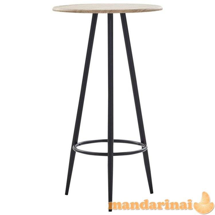 Baro stalas, ąžuolo spalvos, 60x107,5cm, mdf