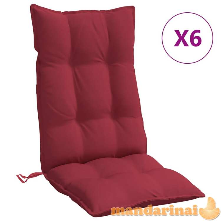 Kėdės pagalvėlės, 6vnt., raudonojo vyno, oksfordo audinys