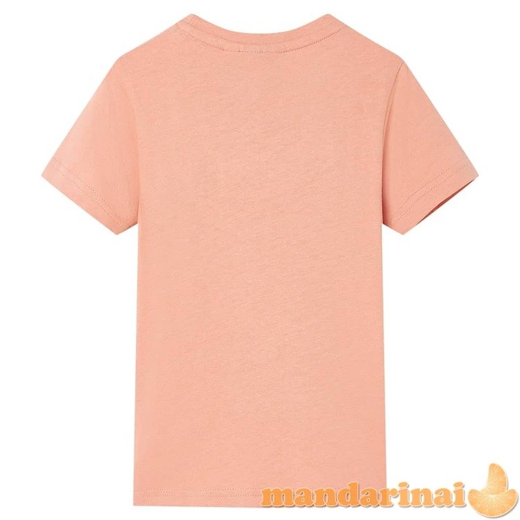 Vaikiški marškinėliai, šviesiai oranžinės spalvos, 140 dydžio