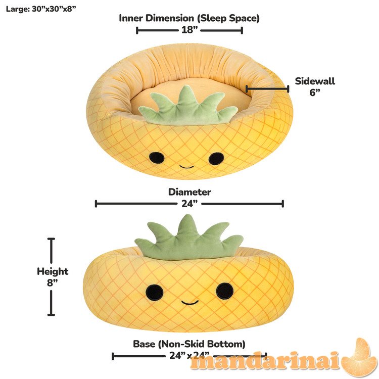 SQUISHMALLOWS Pet bed Maui The Pineapple, 75 cm