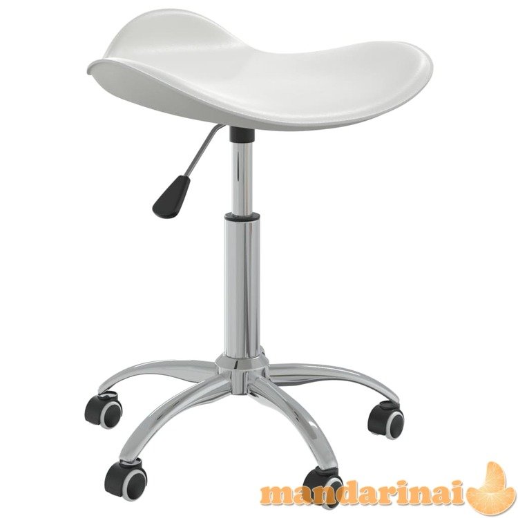Pasukama valgomojo kėdė, baltos spalvos, dirbtinė oda (323683)