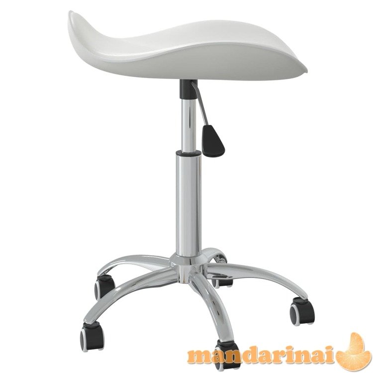 Pasukama valgomojo kėdė, baltos spalvos, dirbtinė oda (323683)