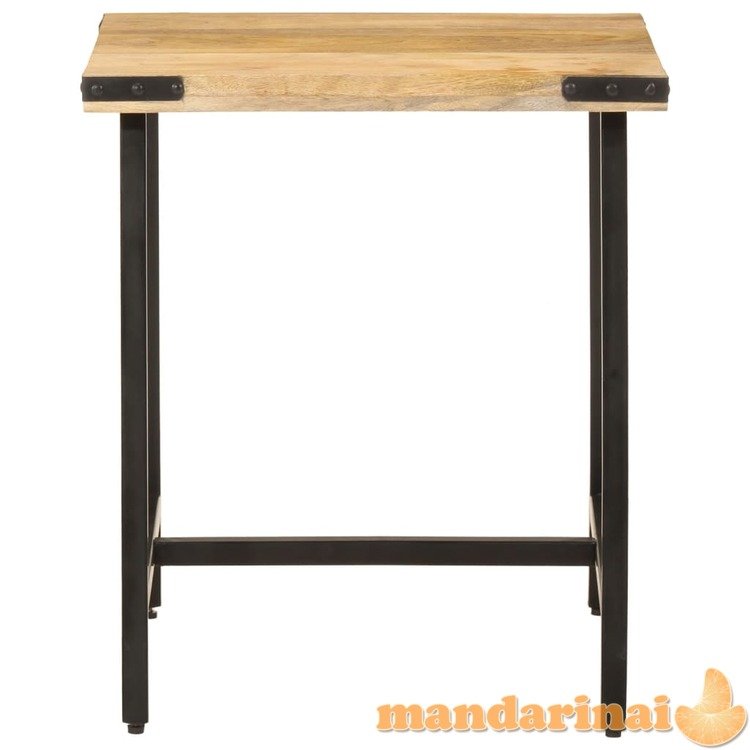 Šoninis staliukas, 45x45x50cm, mango masyvas ir geležis