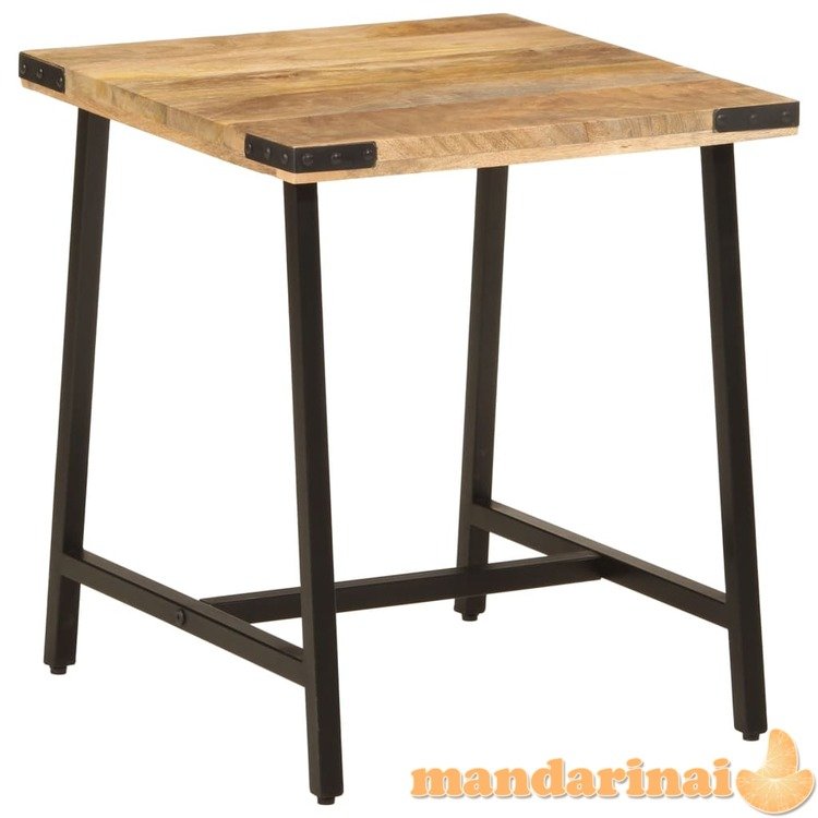 Šoninis staliukas, 45x45x50cm, mango masyvas ir geležis