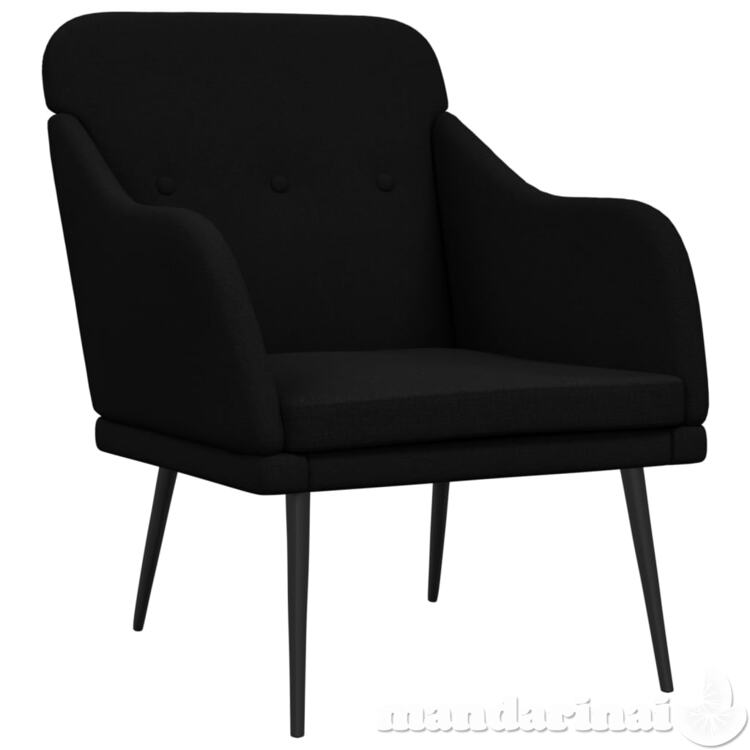 Krėslas, juodos spalvos, 63x76x80cm, audinys