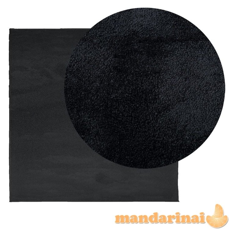 Kilimas oviedo, juodos spalvos, 120x120cm, trumpi šereliai