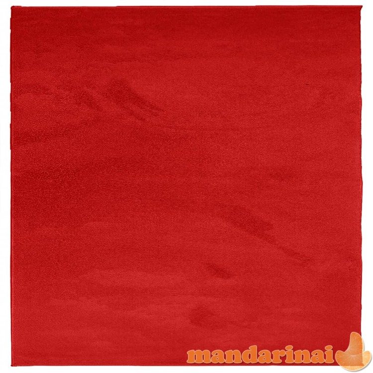 Kilimas oviedo, raudonos spalvos, 200x200cm, trumpi šereliai