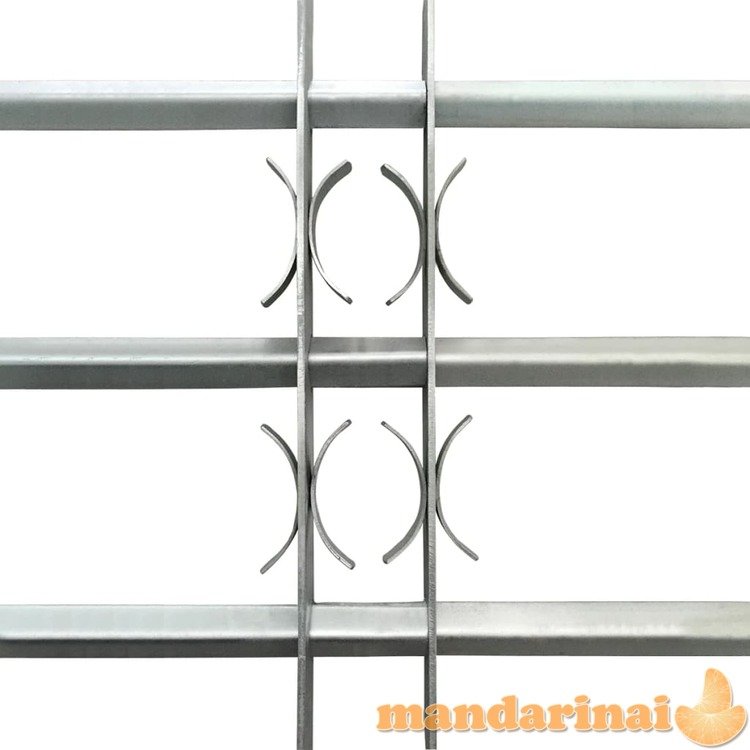 Reguliuojama apsauginė grotelė langams su 3 skersiniais, 700-1050mm