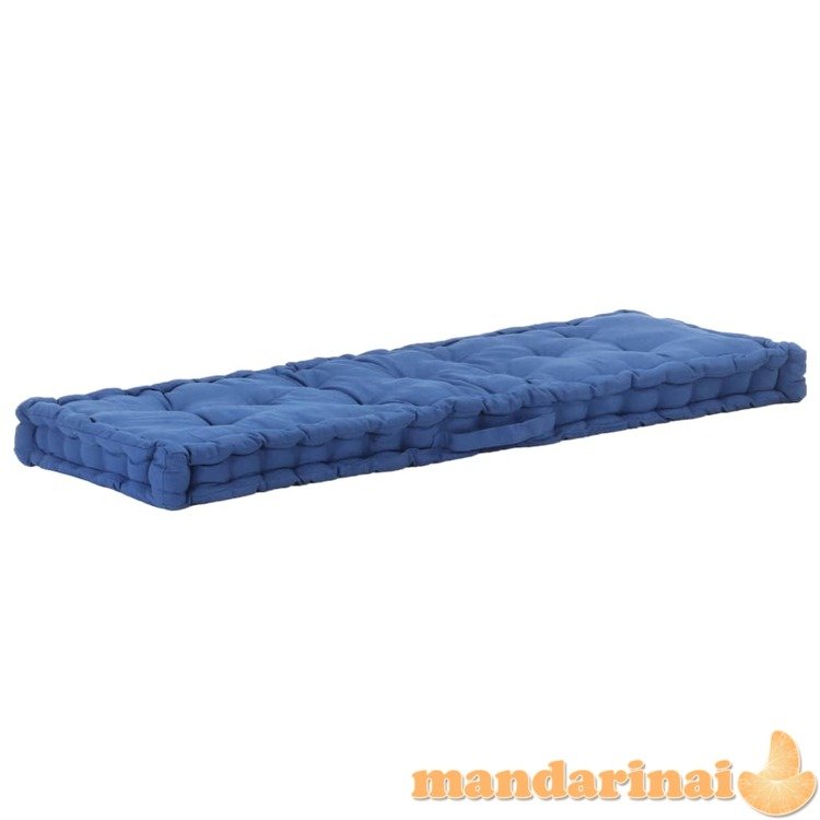 Paletės/grindų pagalvėlė, šviesiai mėlyna, 120x40x7cm, medvilnė