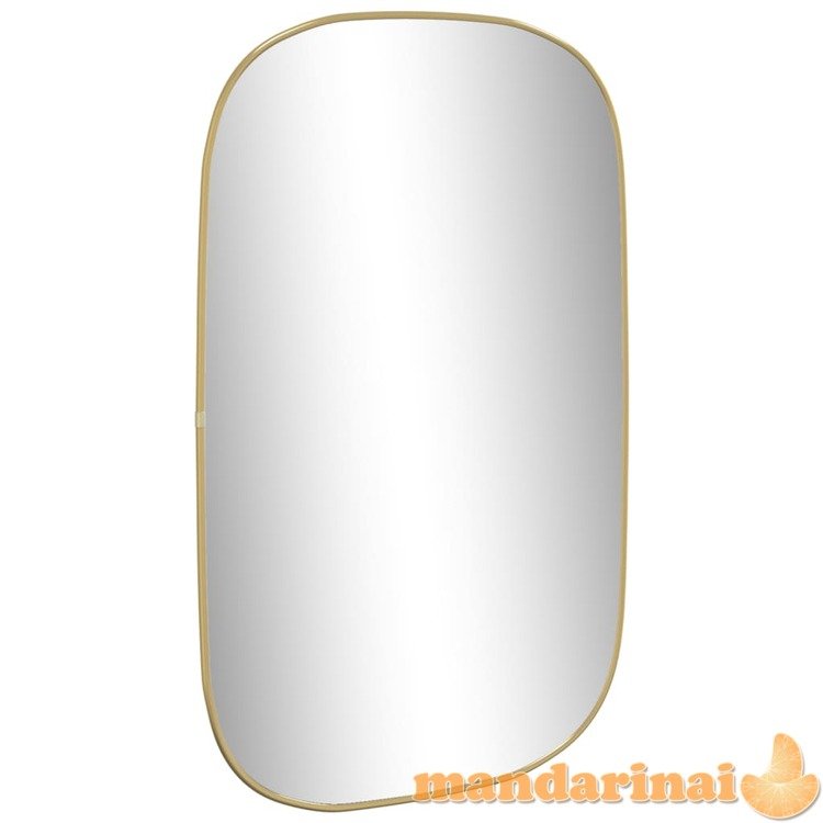 Sieninis veidrodis, auksinės spalvos, 80x50cm