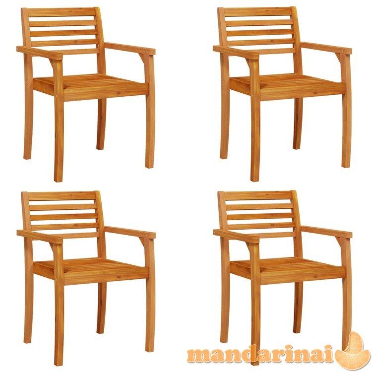 Sodo kėdės, 4vnt., 59x55x85cm, akacijos medienos masyvas