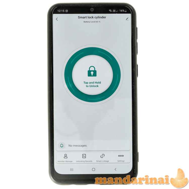 Pirštų atspaudų durų spynos įdėklas juodas