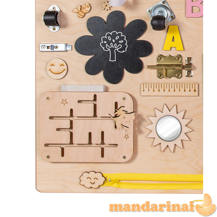 Medinis manipuliacinis rožinis laikrodis 75x50cm 4