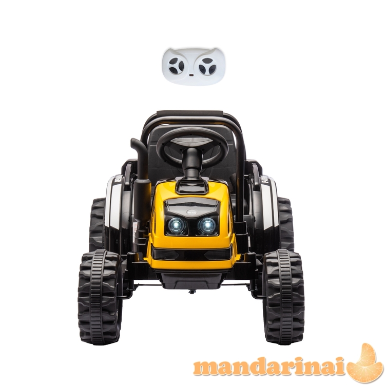 Akumuliatorinė transporto priemonė Traktorius su priekaba Farmer Yellow