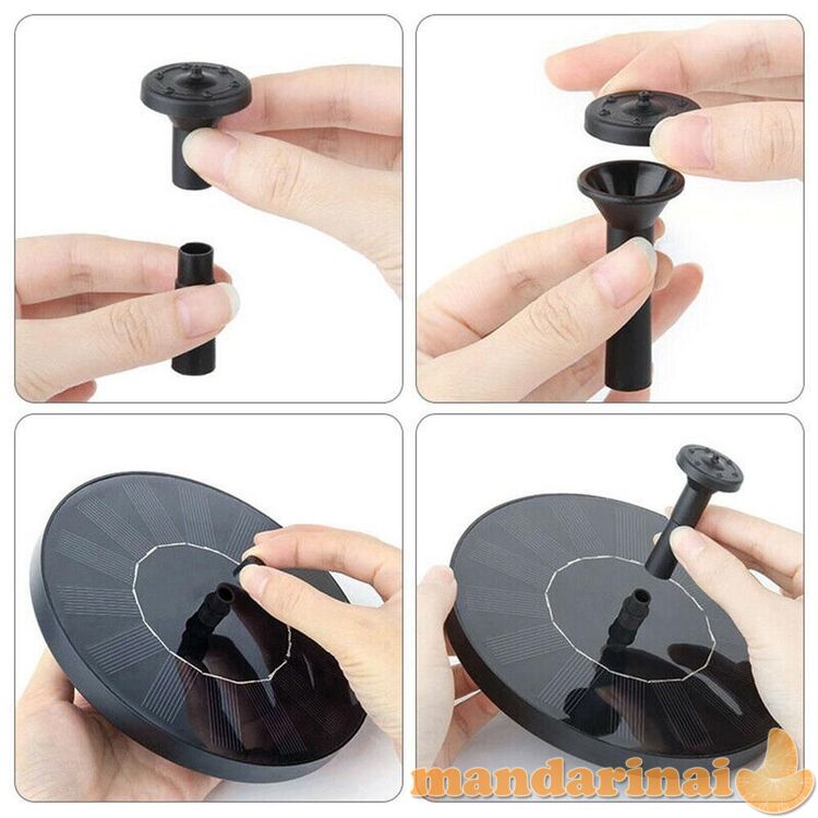 13cm. tvenkinio fontanas su saulės elementais