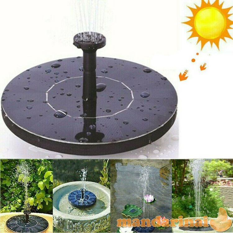 13cm. tvenkinio fontanas su saulės elementais