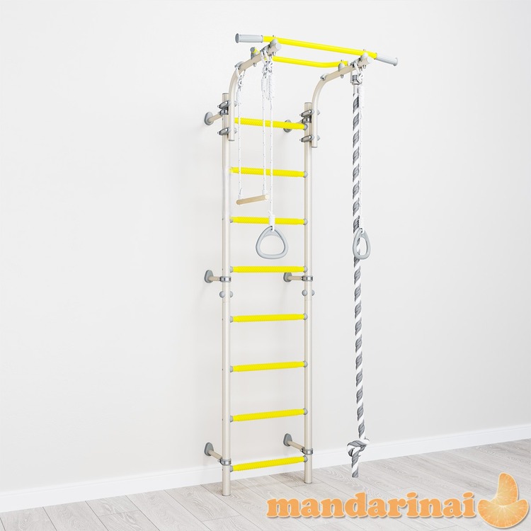 Sporto kompleksas (gimnastikos sienelė) SANRO TOPLINE balta-geltona, 225x49cm