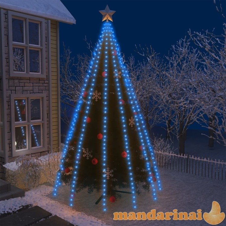 Kalėdų eglutės girlianda su 500 mėlynų led lempučių, 500cm
