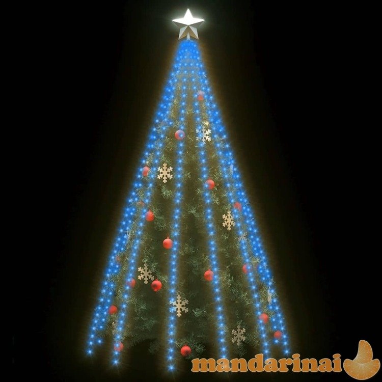 Kalėdų eglutės girlianda su 500 mėlynų led lempučių, 500cm
