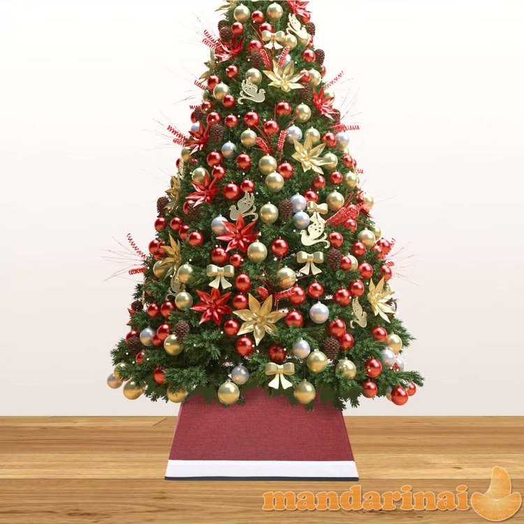 Kalėdų eglutės stovo apvadas, raudonas ir baltas, 48x48x25cm