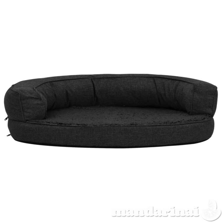 Ergonomiška lova šunims, juoda, 75x53cm, multinas