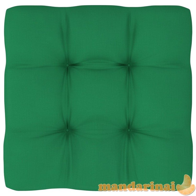 Pagalvėlė sofai iš palečių, žalios spalvos, 70x70x10cm