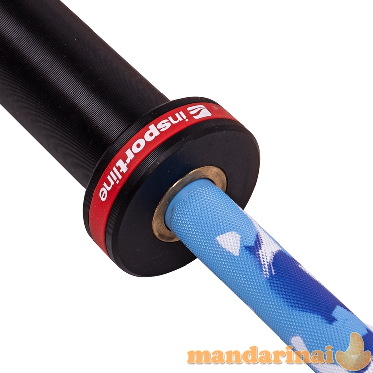 50mm olimpinis grifas su guoliais tinkamas mėtymui 201cm (apkrova iki 450kg) inSPORTline OB-86 PCWC