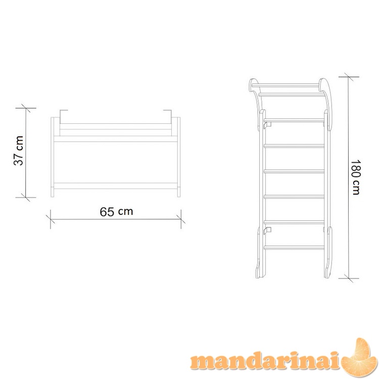 Medinė &scaron;vedi&scaron;ka gimnastikos sienelė SANRO BABY MINI-1, 180x65cm