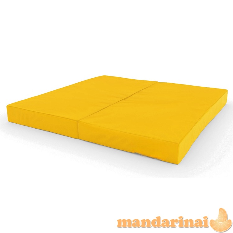 Sulankstomas gimnastikos čiužinys SANRO 100x100x10 cm Geltonas 1