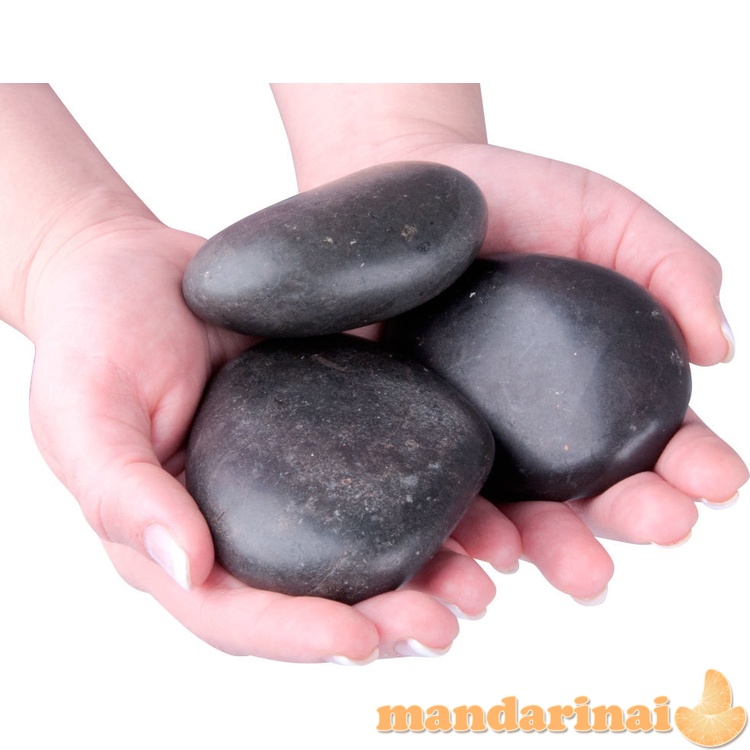 Masažinių lavos akmenų rinkinys inSPORTline River Stone 8-10 cm, 3 vnt.