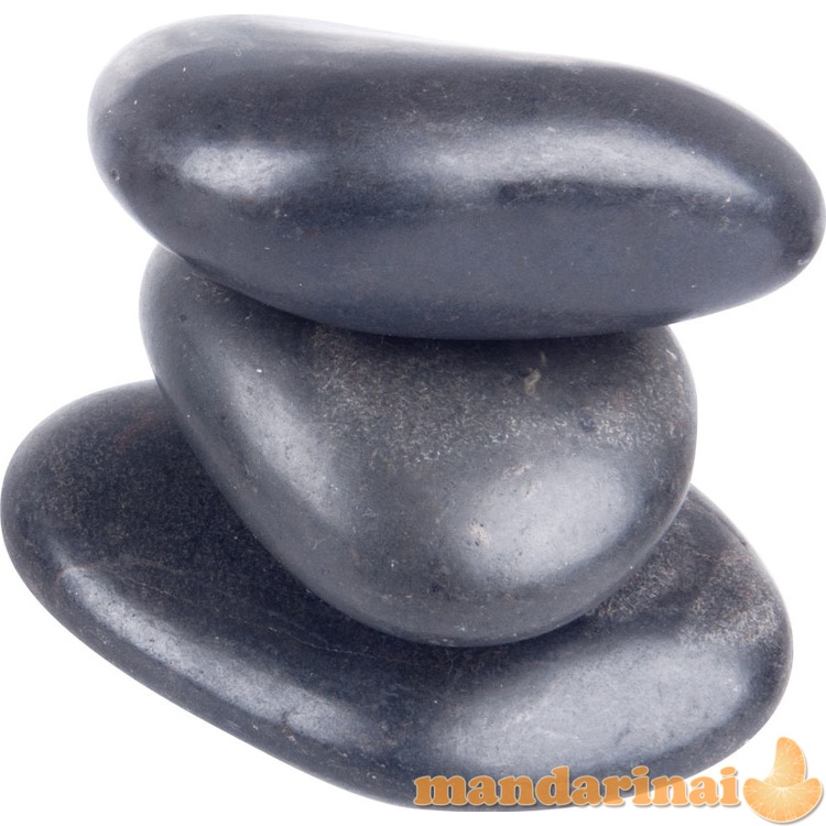 Masažinių lavos akmenų rinkinys inSPORTline River Stone 8-10 cm, 3 vnt.