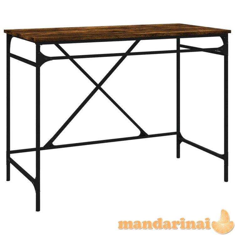 Rašomasis stalas, dūminio ąžuolo, 100x50x75cm, mediena/geležis