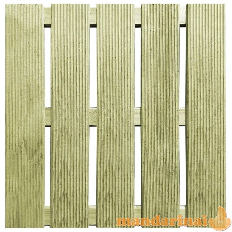 Grindų plytelės, 24vnt., žalios spalvos, 50x50cm, mediena