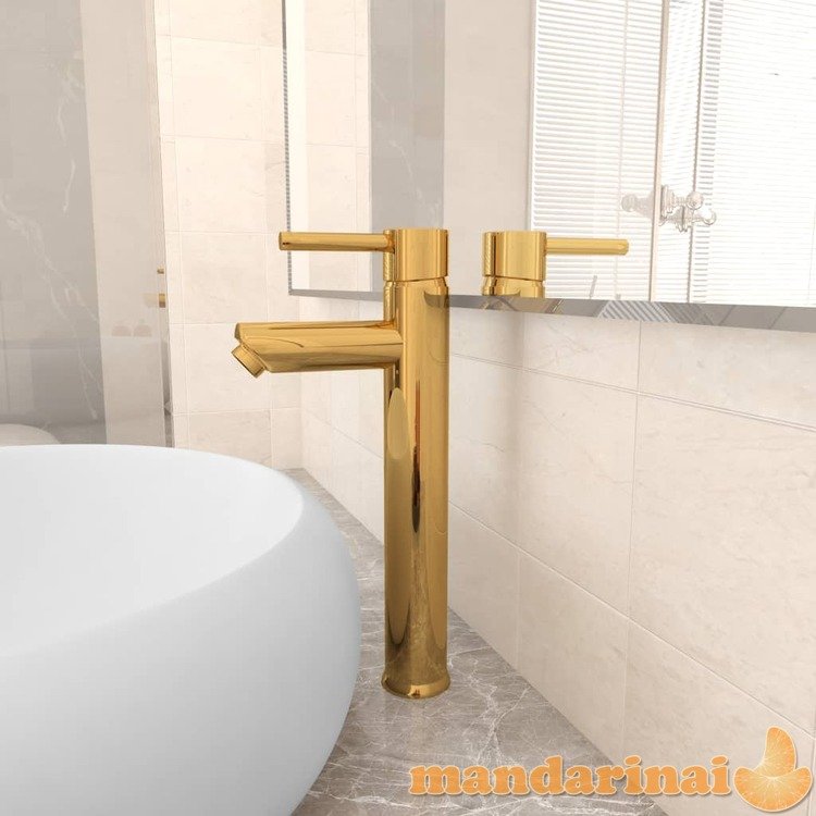 Vonios kambario maišytuvas, auksinės spalvos, 12x30cm