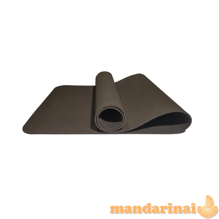 Gimnastikos/jogos kilimėlis TPE su raštu KP-188 Juodas