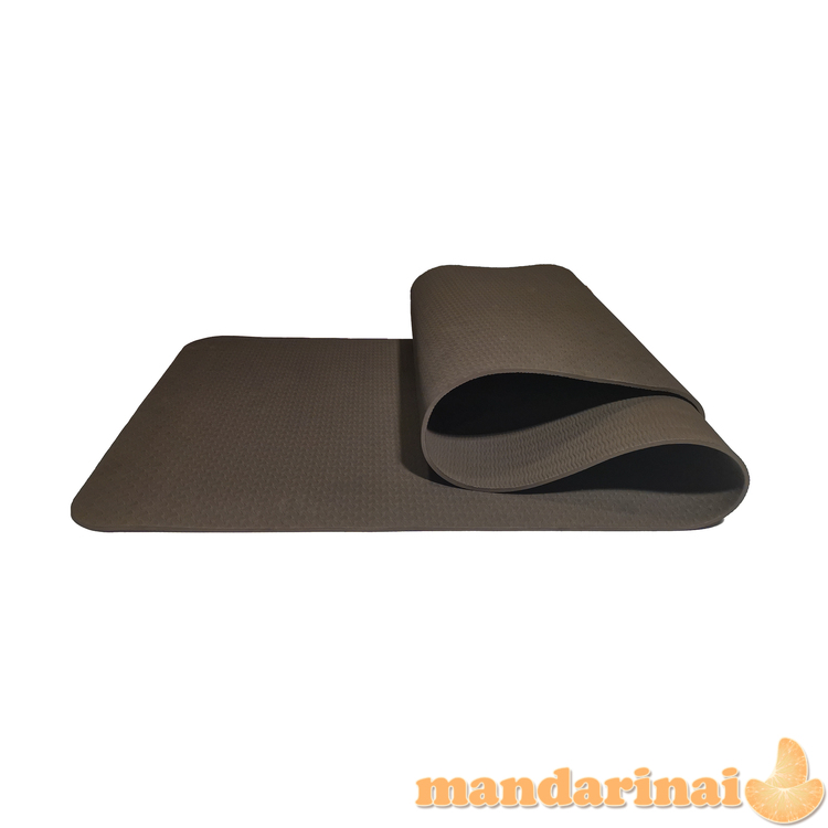 Gimnastikos/jogos kilimėlis TPE su raštu KP-188 Juodas